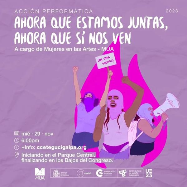 Acción Performática “Ahora que estamos juntas ahora que si nos ven” 
