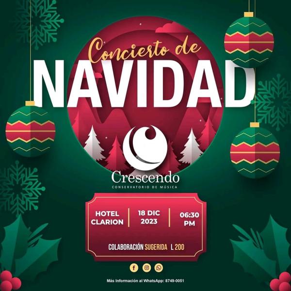 Conservatorio de Música Crescendo los invita a su concierto de Navidad
