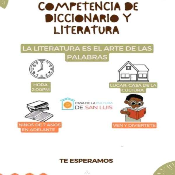 Actividad educativa: Competencia de diccionario y literatura 