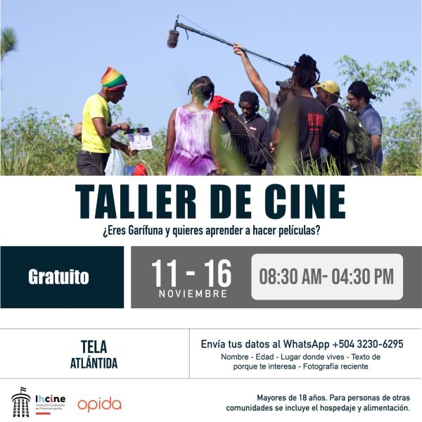 Taller de Cine: ¿Eres Garífuna y quieres aprender a hacer películas? 