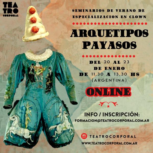 Seminario intensivo Online: Arquetipos Payasos 