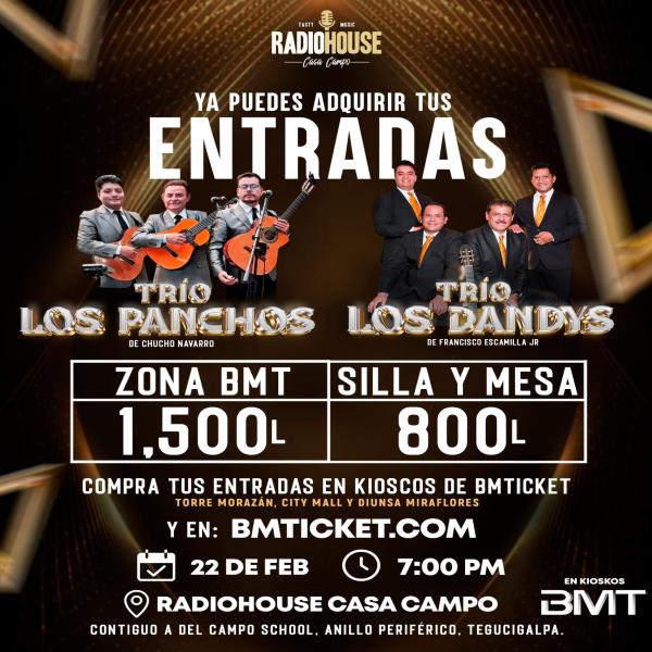 Desde México y por primera vez en Honduras: Tríos Los Panchos y Los Dandys 
