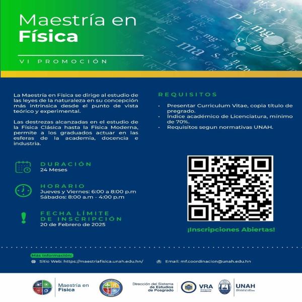 VI promoción de la Maestría en Física - Ciudad Universitaria