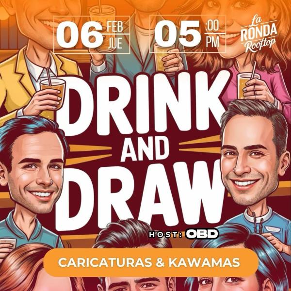  “Drink & Draw” edición: Noches de caricaturas 