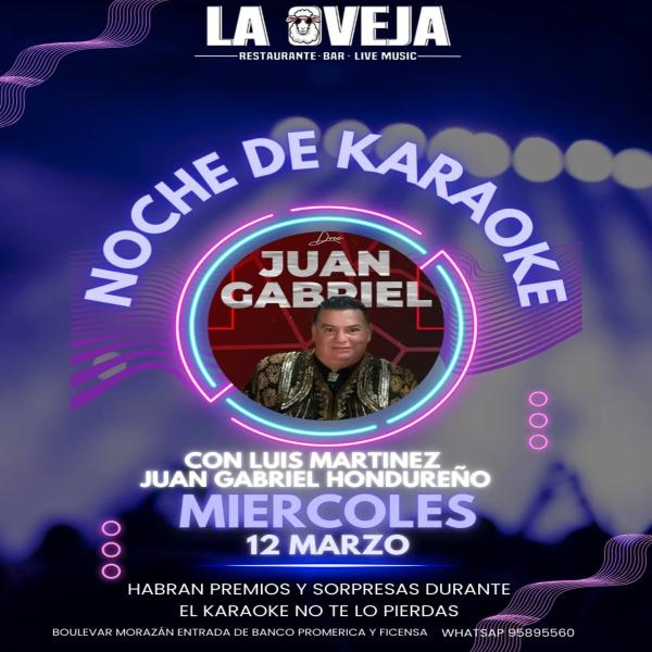 Noche de Karaoke con el Juan Gabriel Hondureño