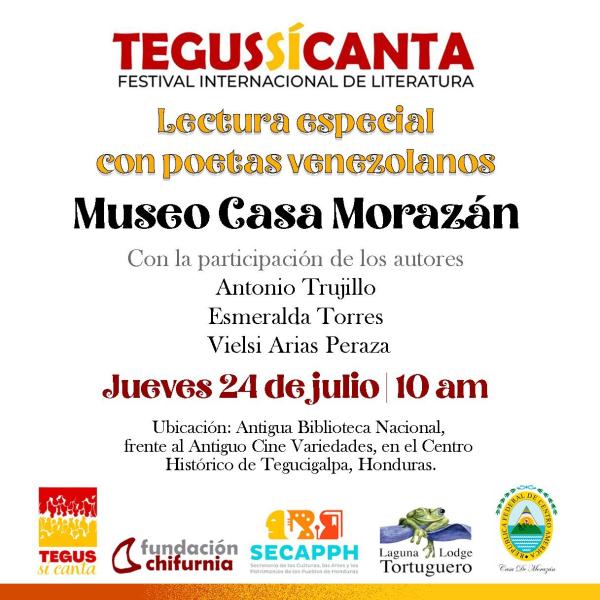 Festival Internacional de Literatura Tegus si Canta 2025: Lectura especial con poetas venezolanos 