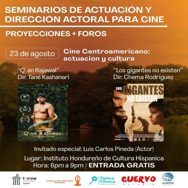 Proyecciones + Foros: Cine Centroamericano: actuación y cultura 